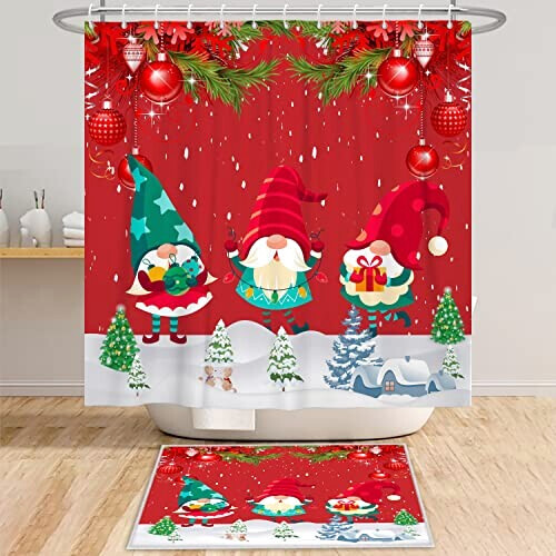 Rideau de douche Noël zt-yjy 180x180 cm variant 0 