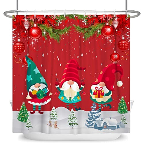 Rideau de douche Noël zt-yjy 180x180 cm variant 2 