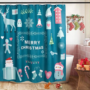 Rideau de douche Noël d-élan de 180x180 cm