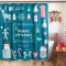 Rideau de douche Noël d-élan de 180x180 cm - miniature