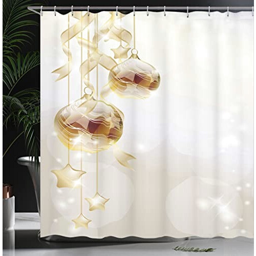 Rideau de douche Noël marron 175x180 cm variant 2 