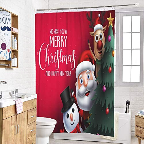 Rideau de douche Noël père 90x180 cm variant 1 