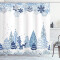 Rideau de douche Noël multicolore 175x240 cm - miniature