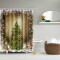 Rideau de douche Noël sapin de 180x200 cm - miniature