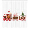 Rideau de douche Noël blanc marron vermilion 175x180 cm - miniature variant 1