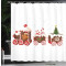 Rideau de douche Noël blanc marron vermilion 175x180 cm - miniature variant 3