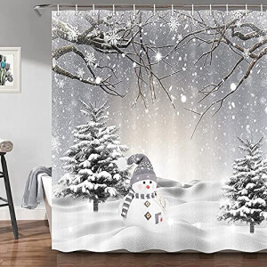 Rideau de douche Noël 180x180 cm