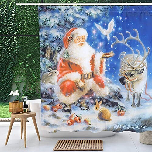 Rideau de douche Noël variant 2 