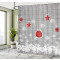 Rideau de douche Noël gris rouge blanc 175x200 cm - miniature variant 1