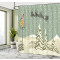Rideau de douche Noël beige vert blanc 175x200 cm - miniature variant 1