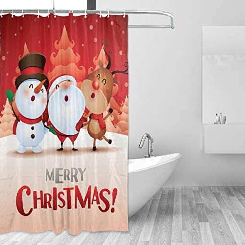 Rideau de douche Noël variant 0 