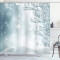Rideau de douche Noël bleu ardoise blanc 175x240 cm - miniature