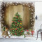 Rideau de douche Noël multicolore 175x220 cm - miniature