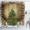 Rideau de douche Noël multicolore 175x180 cm - miniature
