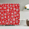 Rideau de douche Flocon de neige rouge 120x200 cm - miniature