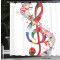 Rideau de douche Note de musique multicolore 175x200 cm - miniature variant 3