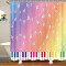 Rideau de douche Note de musique arc-en-ciel 120x200 cm - miniature