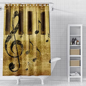 Rideau de douche Note de musique 180x180 cm