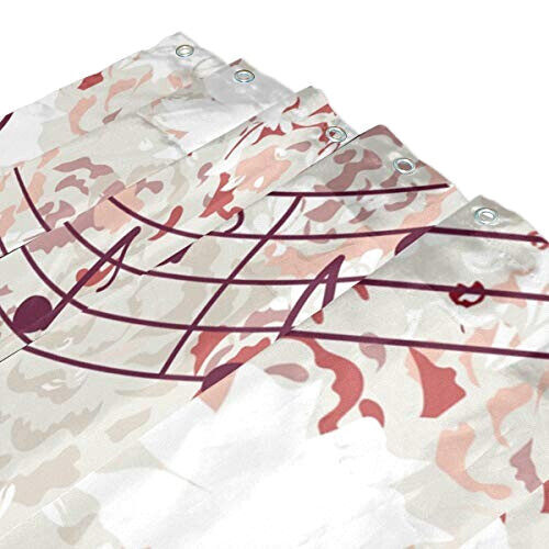 Rideau de douche Note de musique multicolore 182.9x182.9 cm variant 1 