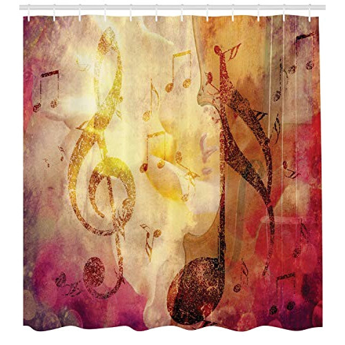 Rideau de douche Note de musique multicolore 175x180 cm variant 0 