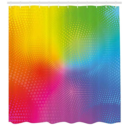 Rideau de douche Arc en ciel multicolore 175x180 cm variant 0 
