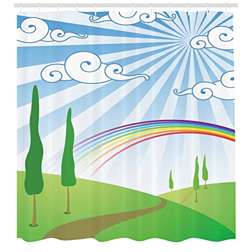 Rideau de douche Arc en ciel multicolore 175x200 cm variant 0 