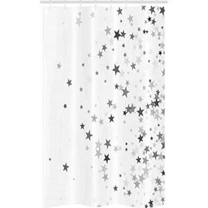 Rideau de douche Étoile gris clair gris 120x180 cm