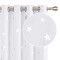 Rideau de douche Étoile blanc pâle gris 117x138 cm - miniature
