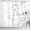 Rideau de douche Étoile gris clair gris 175x220 cm - miniature