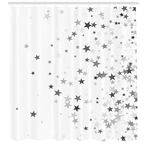 Rideau de douche Étoile gris clair gris 175x220 cm variant 0 