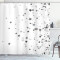 Rideau de douche Étoile gris clair gris 175x180 cm - miniature