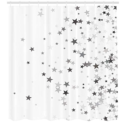 Rideau de douche Étoile gris clair gris 175x180 cm variant 0 