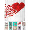 Rideau de douche Coeur cœur 180x200 cm - miniature