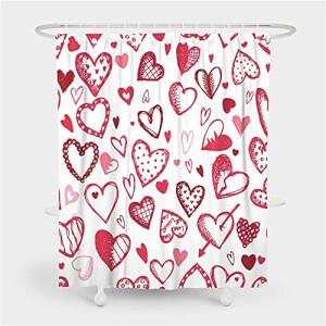 Rideau de douche Coeur 180x220 cm