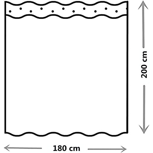 Rideau de douche Coeur fleurs 180x200 cm variant 4 