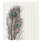 Rideau de douche Plume blanc et bleu taupe 175x240 cm - miniature variant 1