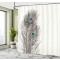 Rideau de douche Plume blanc et bleu taupe 175x240 cm - miniature variant 2