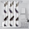 Rideau de douche Plume grise 150x180 cm - miniature variant 1