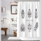 Rideau de douche Plume blanc noir 200x180 cm - miniature variant 3