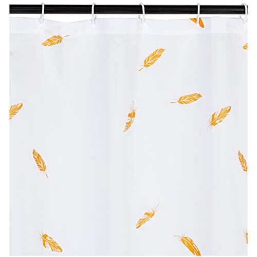 Rideau de douche Plume s dorées 183x183 cm variant 0 