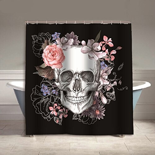 Rideau de douche Tête de mort 150x180 cm