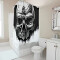 Rideau de douche Tête de mort blanc 150x180 cm - miniature