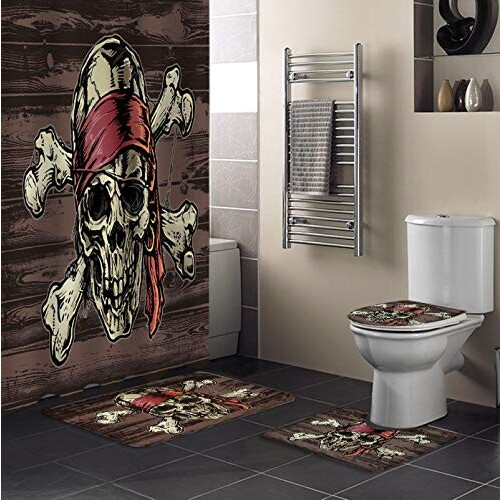 Rideau de douche Tête de mort 180x180 cm variant 0 
