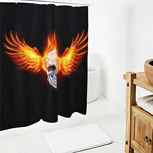 Rideau de douche Tête de mort blanc 200x180 cm variant 0 