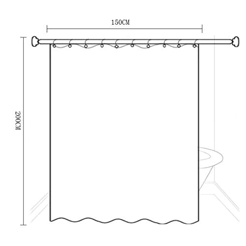Rideau de douche Mathématique 150x200 cm variant 0 