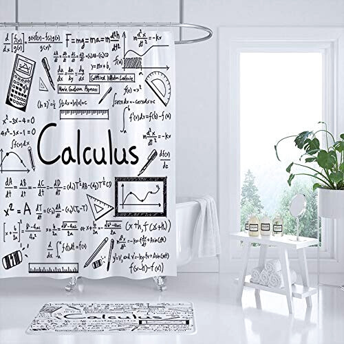 Rideau de douche Mathématique 150x200 cm variant 2 