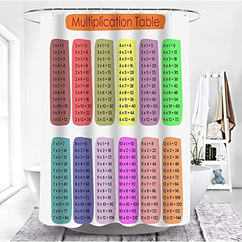 Rideau de douche Mathématique rideau douche anti moisissure 80x138 cm