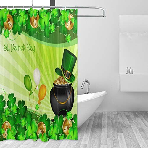 Rideau de douche Trèfle multicolore 182.9x183 cm variant 0 
