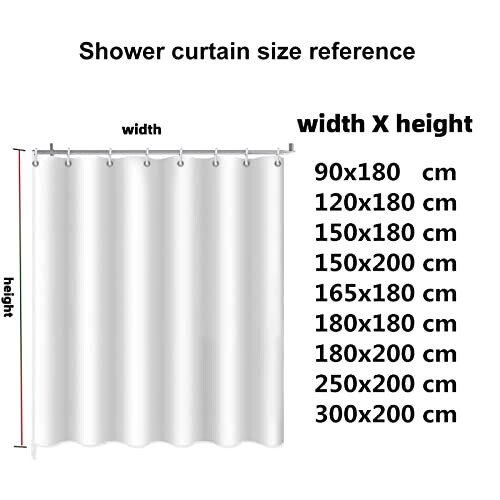 Rideau de douche Trèfle 90x180 cm variant 3 