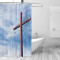 Rideau de douche Croix multicolore 152.4x182.9 cm - miniature